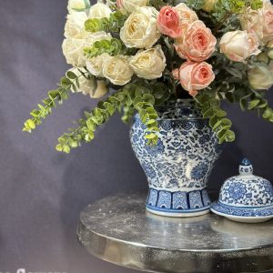 گلدان چینی درب دار