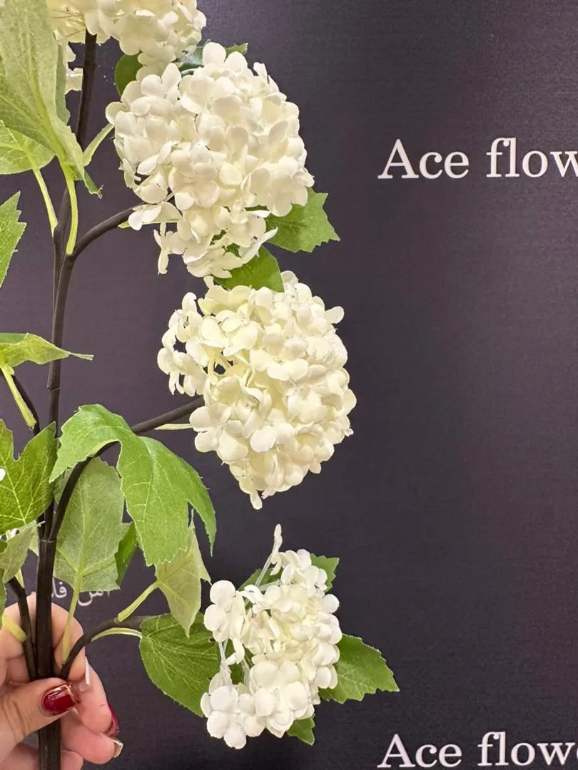 شاخه گل مصنوعی صدتومنی سفید ۷ شاخه با ساقه انعطاف‌پذیر و برگ‌های طبیعی برای دکوراسیون منزل و مراسم