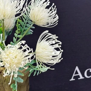 دسته گل مصنوعی سوسن عنکبوتی سفید با ۵ شاخه وارداتی