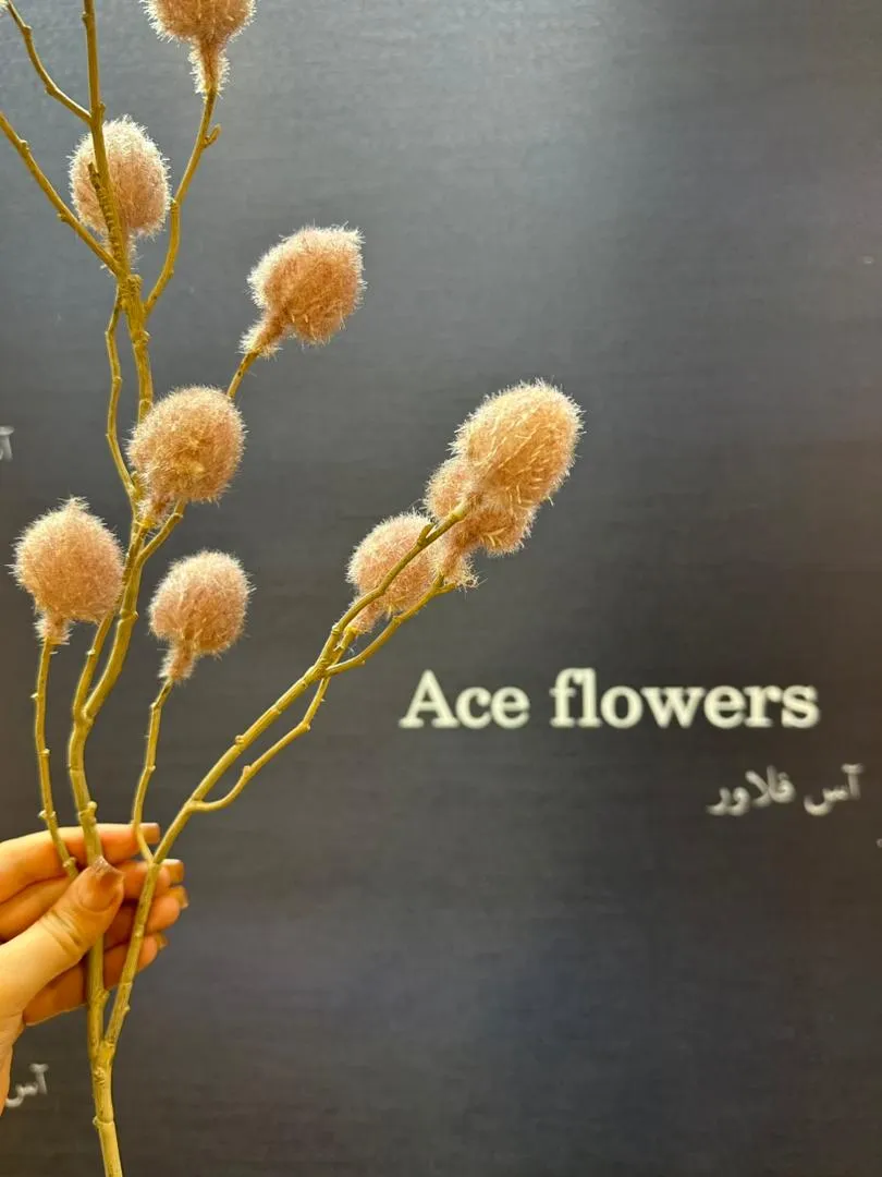 شاخه پشمکی سفید در دکوراسیون مدرن و تیره برای کنتراست بصری