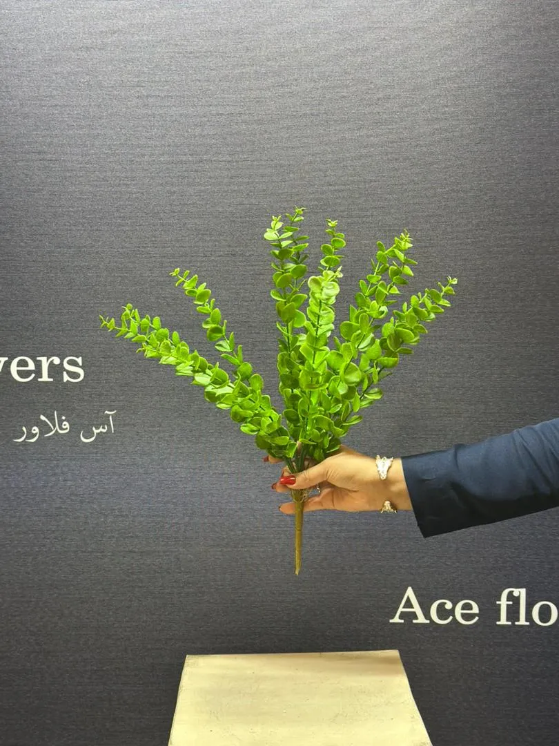 "دسته اکالیپتوس مصنوعی 12 شاخه سبز روشن برای دکوراسیون مدرن"